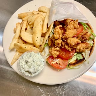 Crispy Chicken Pita (add $4 for Fries)